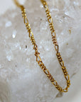 Gold Dainty Figaro Chain Choker Necklace