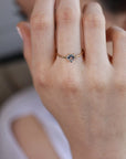 Aquamarine Heart Ring 14k Gold, Heart Cut March Birthstone Engagement Ring - Melt'm Jewelry