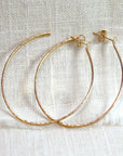 2 Inch Gold Hoop Earrings, Lightweight Gold Hoops