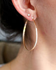 2 Inch Gold Hoop Earrings, Lightweight Gold Hoops