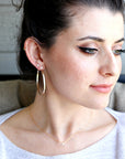 2 Inch Gold Hoop Earrings, Lightweight Gold Hoops