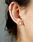 Gold Filled Hammered Disc Stud Earrings - Melt'm Jewelry