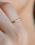 Gold Filled Beaded Stackable Ring - Melt'm Jewelry