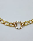 Thick Gold Filled Curb Chain Karma Open Circle Necklace