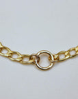 Thick Gold Filled Curb Chain Karma Open Circle Necklace
