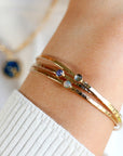 Birthstone Gems Cuff Bracelets Gold Filled or Sterling Silver - Melt'm Jewelry