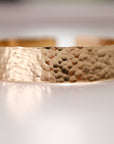 Wide Hammered Gold Cuff Bracelet Personalized - Melt'm Jewelry