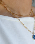 Gold Dainty Figaro Chain Choker Necklace