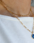 Gold Dainty Figaro Chain Choker Necklace