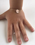 14k Gold Filled Personalized Initial Bracelet for Baby and Kids - Melt'm Jewelry
