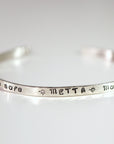 METTA Prayer Cuff Bracelet, Meaningful Jewelry