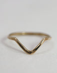 Gold Filled Chevron Ring, Curved Band Ring - Melt'm Jewelry