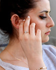 Aquamarine Heart Ring 14k Gold, Heart Cut March Birthstone Engagement Ring - Melt'm Jewelry