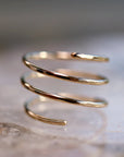 Gold Spiral Ring, in Yellow Gold, Rose Gold or Sterling silver - Melt'm Jewelry