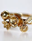 14k Gold Flower Cluster Ring