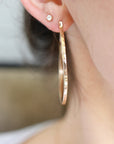 2 Inch Gold Hoop Earrings, Lightweight Gold Hoops