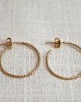 Gold Twisted Hoop Earrings, Dainty Gold Hoop Earrings - Melt'm Jewelry