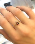 Diamond Garnet Ring 14k Gold