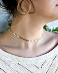 Gold Coin Disc Choker - Melt'm Jewelry