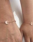 14k Gold Filled Personalized Initial Bracelet for Baby and Kids - Melt'm Jewelry