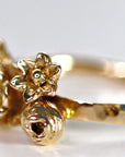 14k Gold Flower Cluster Ring