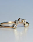 Curved Diamond Wedding Band