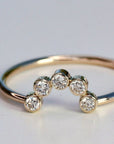 Curved Diamond Wedding Band