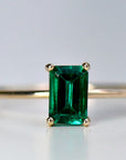 Emerald Engagement Ring 14k Gold