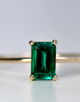 Emerald Engagement Ring 14k Gold