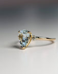 Diamond Pear Aquamarine Engagement Ring - Melt'm Jewelry