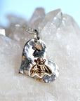 Honey Bee Necklace Mixed Metal Jewelry