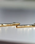 Hammered Gold Bar Stud Earrings - Melt'm Jewelry