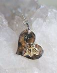Honey Bee Necklace Mixed Metal Jewelry