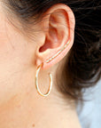 Thick Gold Hoop Earrings