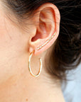 Thick Gold Hoop Earrings - Melt'm Jewelry