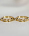 Gold Diamond Huggies (SINGLE or PAIR)