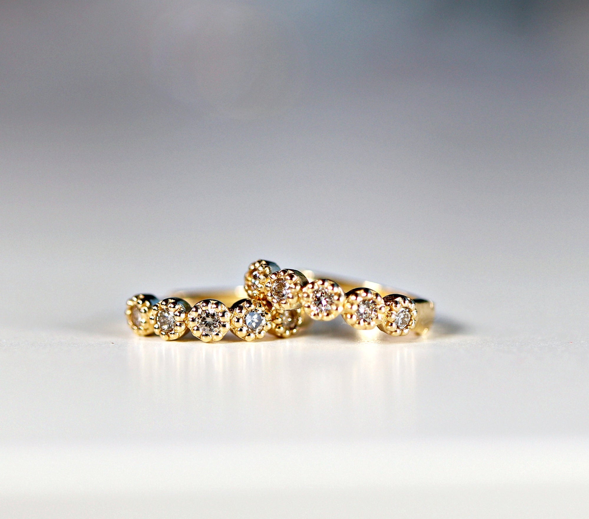 Gold Diamond Huggies