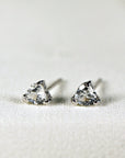 14k White Gold White Sapphire Earrings 14k Gold - Melt'm Jewelry