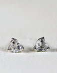 14k White Gold White Sapphire Earrings 14k Gold
