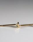 14k Solid Gold Tiny Diamond Stud Earrings (SINGLE OR PAIR)