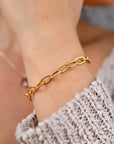 Gold Filled Chain Bracelet, Chunky Chain Bracelet - Melt'm Jewelry