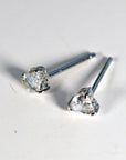 14k White Gold White Sapphire Earrings 14k Gold - Melt'm Jewelry