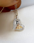 Honey Bee Necklace Mixed Metal Jewelry