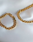 7.5mm Thick Gold Filled Curb Chain Bracelet
