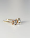 Grey Diamond Earrings 14k Gold