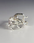 Salt and Pepper Diamond Twig Ring - Melt'm Jewelry