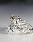 Salt and Pepper Diamond Twig Ring - Melt'm Jewelry