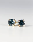 Blue Diamond Earrings 14k Gold (SINGLE or PAIR)