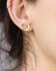 Salt and Pepper Diamond Stud Earrings 3mm • 14k Gold Prong Setting