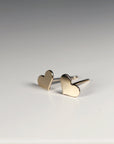 Tiny Heart Stud Earrings – Gold Filled Minimalist Earrings (Smooth or Hammered)